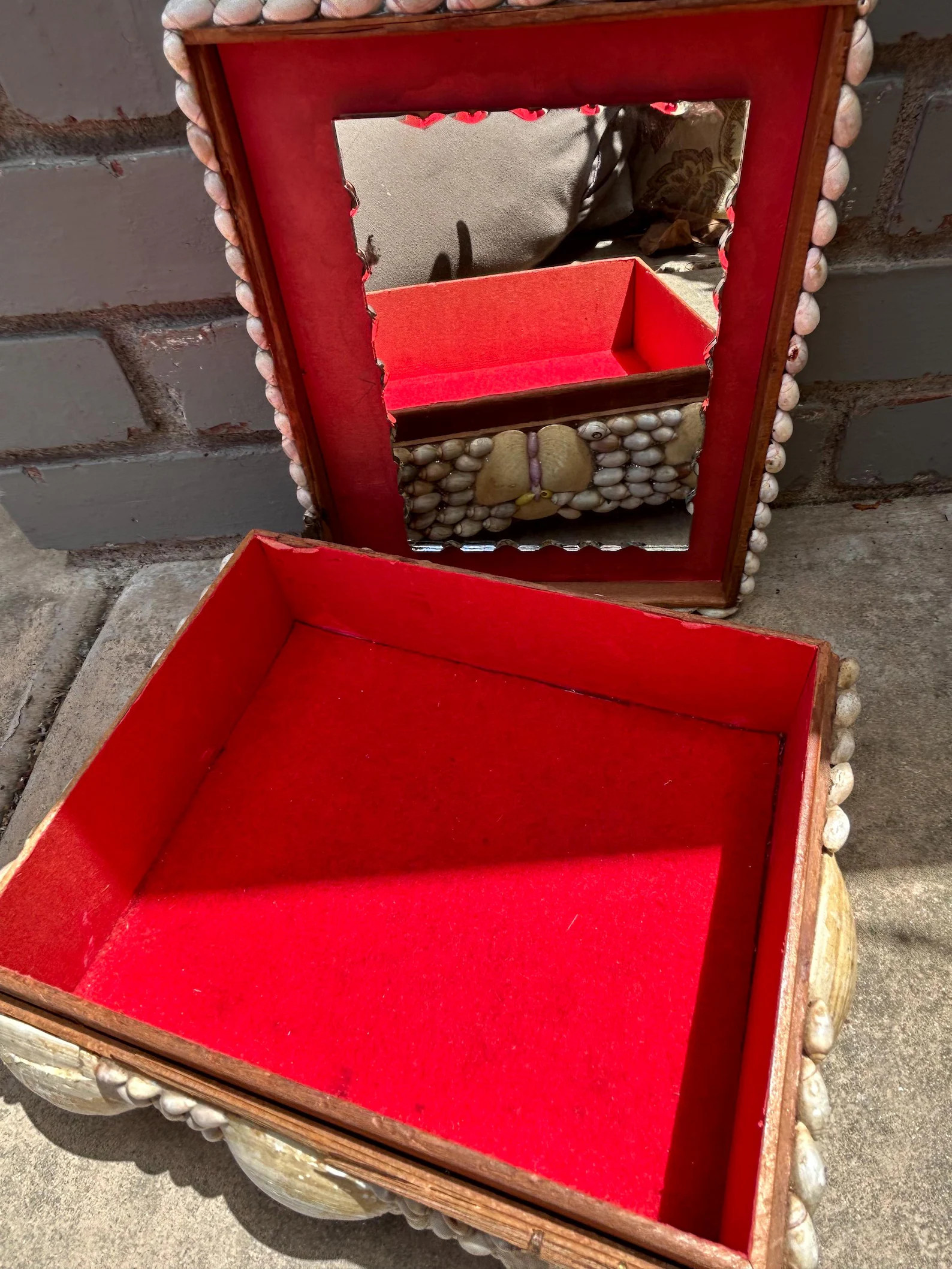 Vintage Seashell Box: Coastal Decor Jewelry Box with Mirror | Etsy (Global)