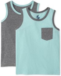 Baby And Toddler Boys Mix And Match Sleeveless Pocket Tank Top 2-Pack | The Children's Place