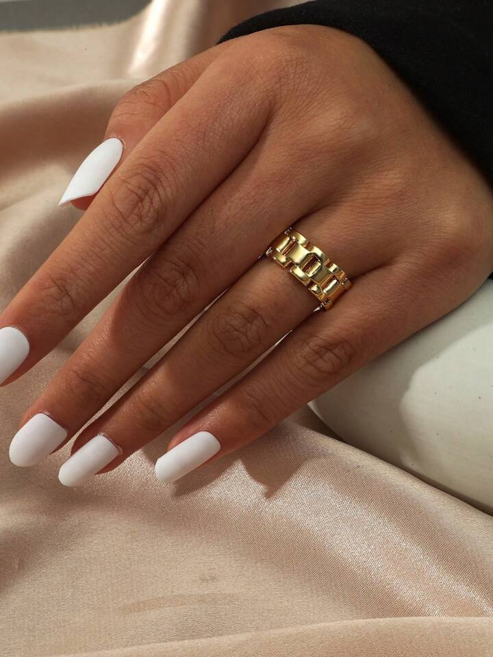 18KGP French Retro Ring for Women 1Piece Diameter 1.7-1.8cm | SHEIN USA | SHEIN