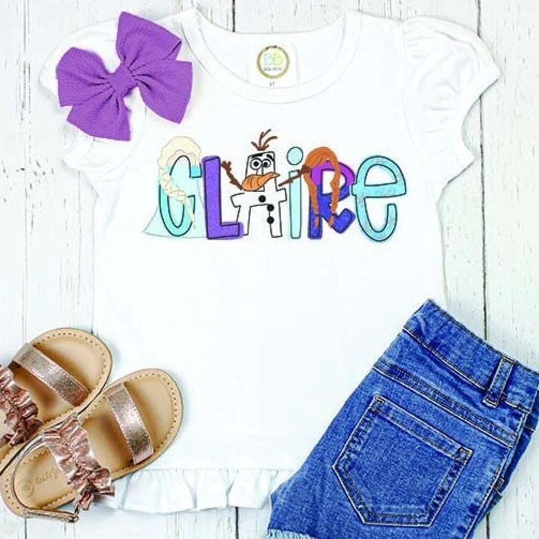 Personalized Ice Princess Name Shirt -Custom Girl Tee- Name Kids Shirt - Custom Boy Shirt- Monogr... | Etsy (US)