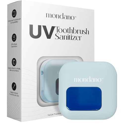 Mondano UV-C Toothbrush Sanitizer and Holder, Toothbrush Case - Manual/Electric Toothbrush Cover for Any Toothbrush Head - Rechargeable Toothbrush Travel Case, Tooth Brush Cover Cap for Home | Amazon (US)