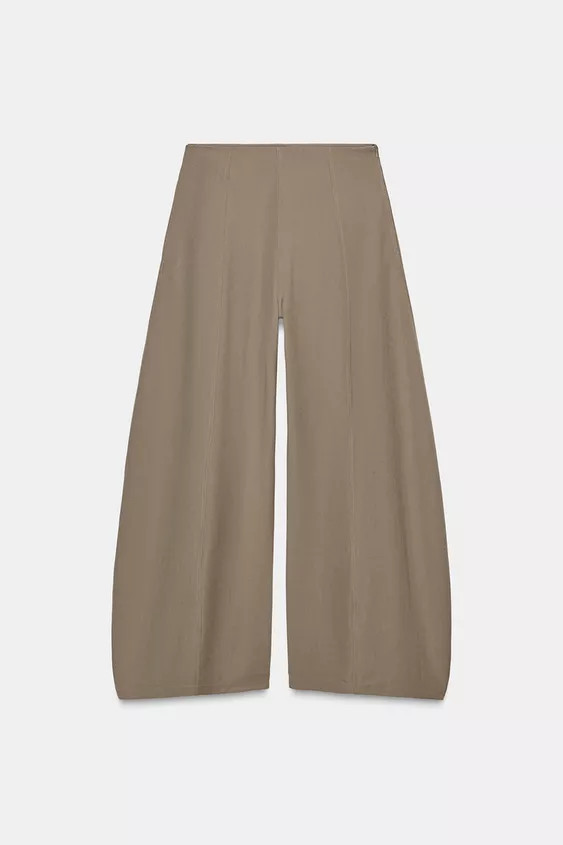 ZW COLLECTION VOLUME WIDE-LEG TROUSERS | Zara US
