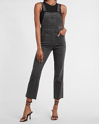 Black Straight Jean Overalls | Express