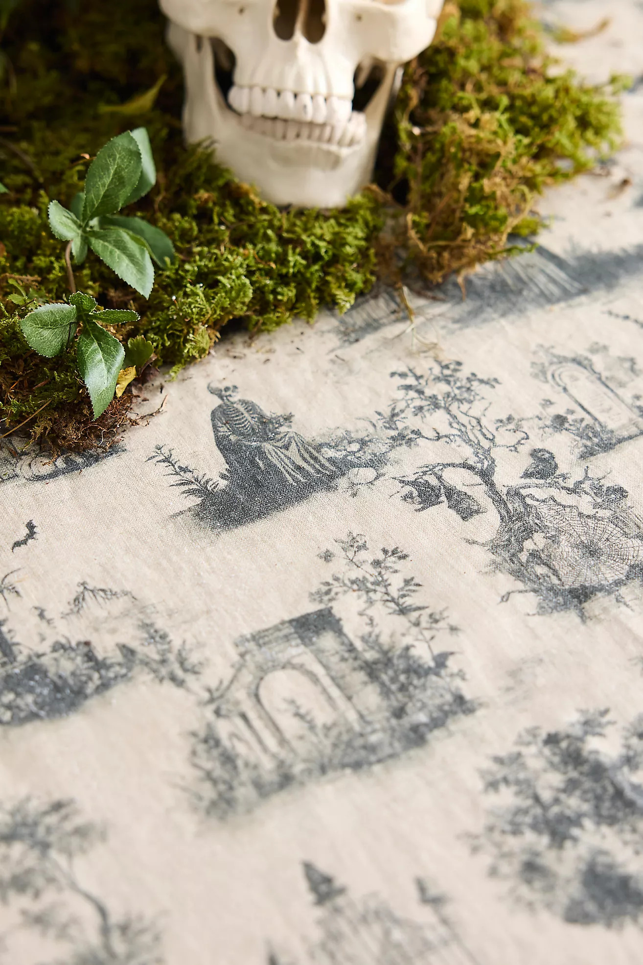 Halloween Toile Linen Tablecloth | Anthropologie (US)