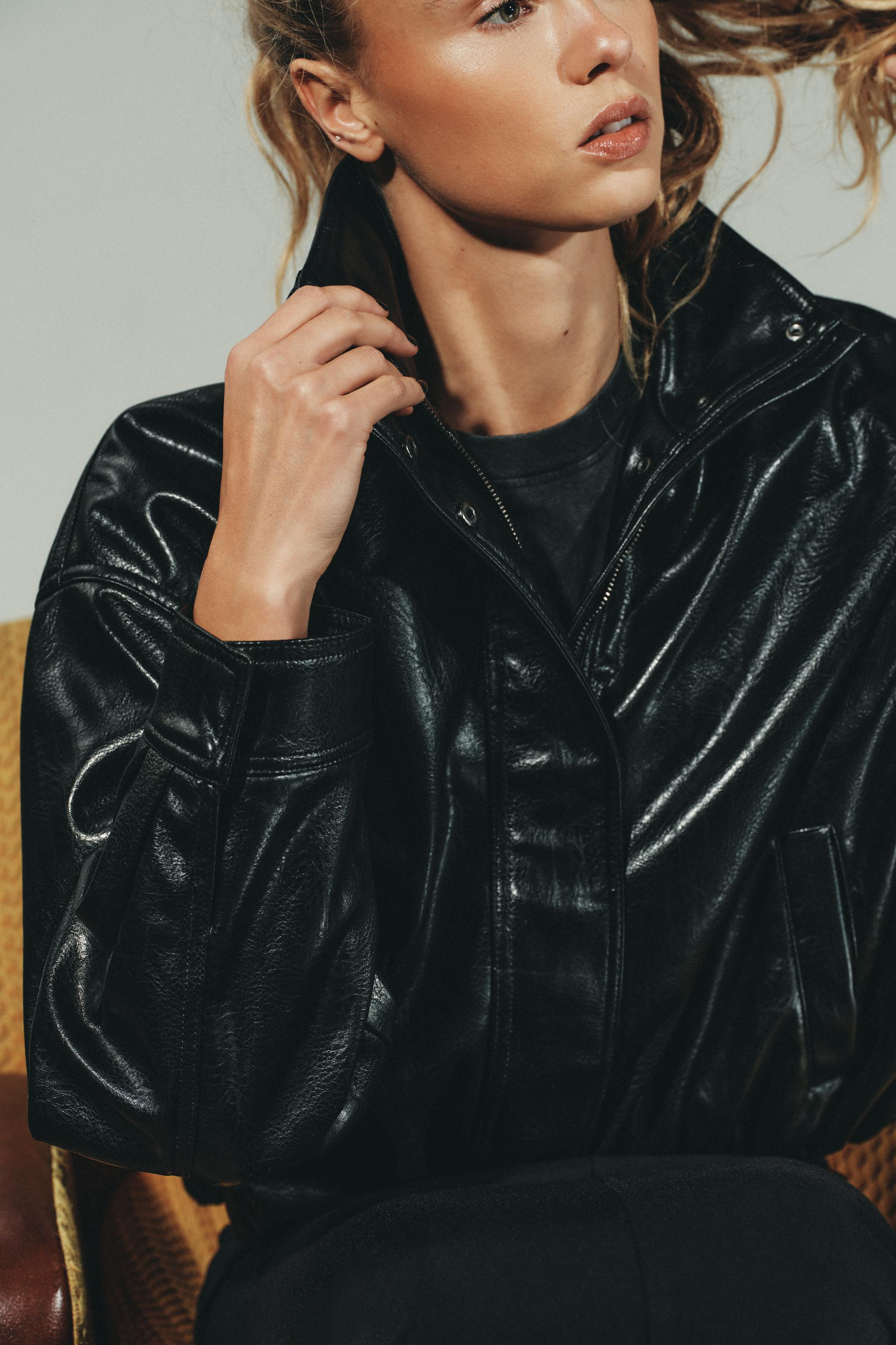 FAUX LEATHER VOLUME JACKET | Zara UK