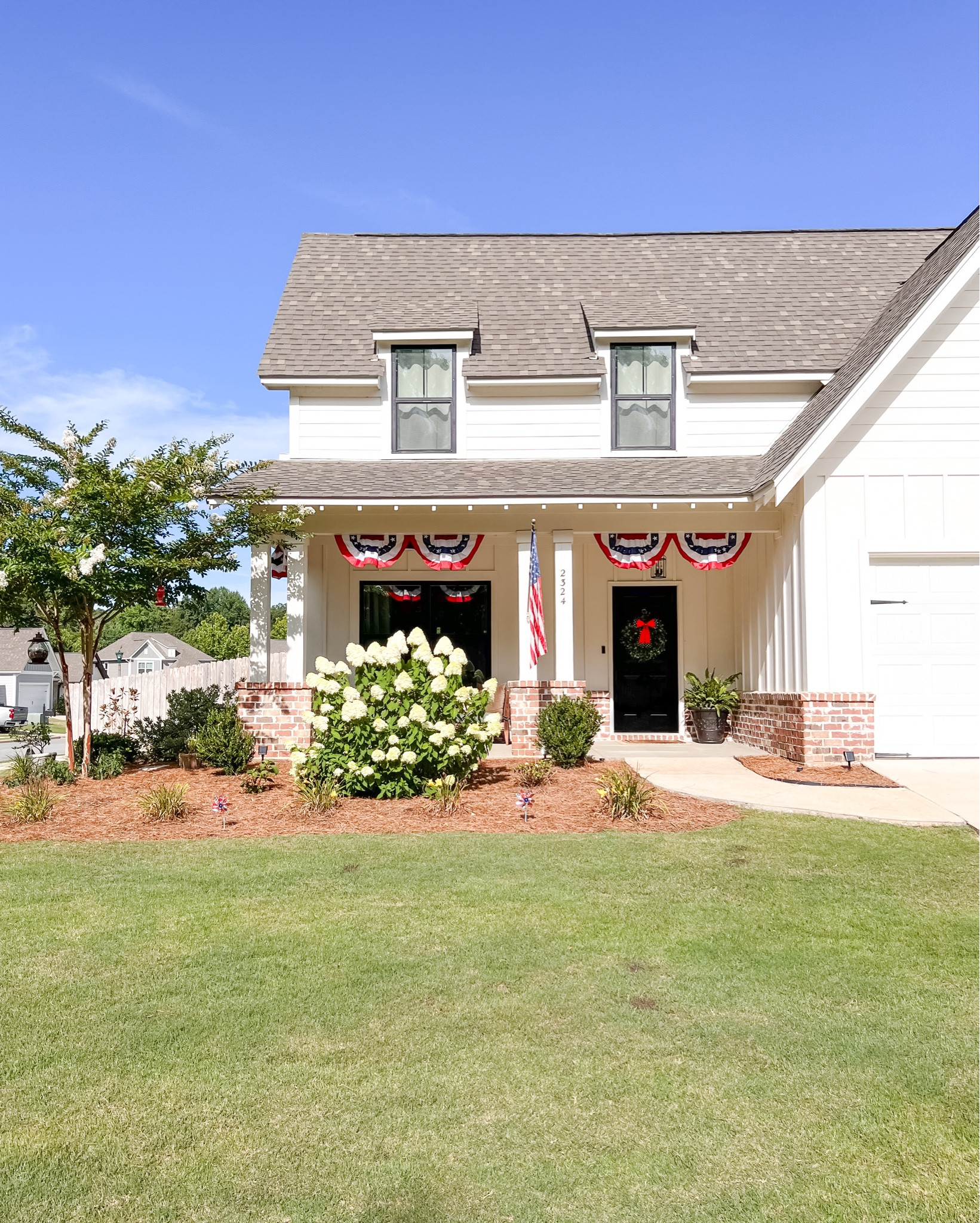 The best way to make your new construction home have more personality? Change out the porch fixtures and add to your flower beds! Instant upgrade to the curb appeal and it just makes for an inviting space! 

We've slowly been adding outdoor items to give the timeless southern look we love. All of these classic pieces are from Amazon!!

Now to find the perfect haint blue for the ceiling 😍

#LTKFindsUnder100 #LTKStyleTip #LTKHome