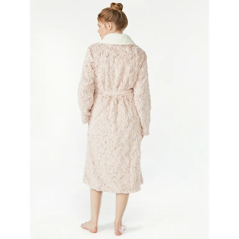 Joyspun Women’s Plush Sleep Robe, Sizes up to 3X - Walmart.com | Walmart (US)