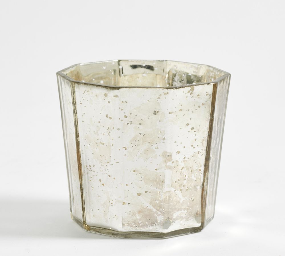 Faceted Mercury Glass Votive Holders | Pottery Barn (US)