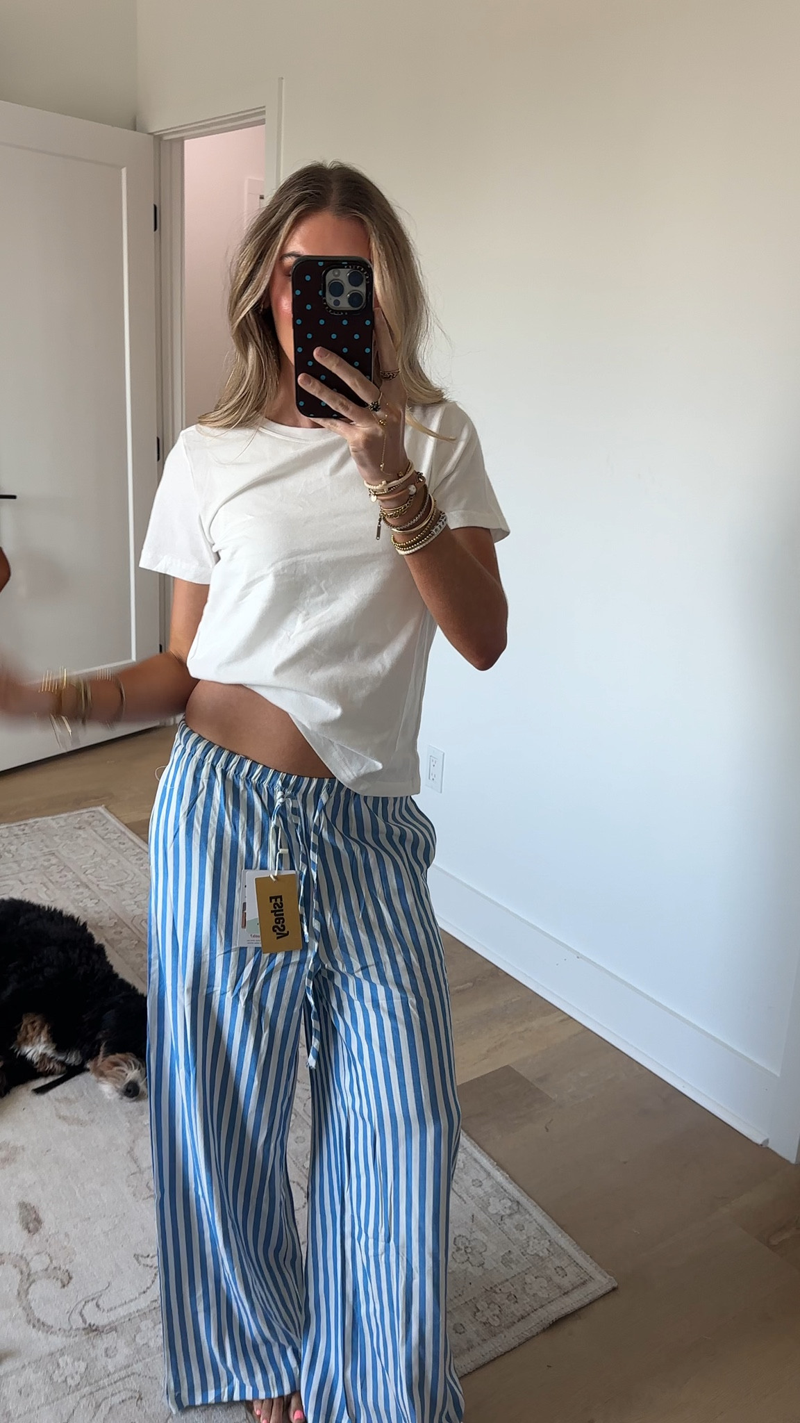 Amazon size small EsheSy Womens Casual Striped Pants Summer Beach Wide Leg Lounge Pants Drawstring Waist Loose Palazzo Trousers with Pockets

#LTKSaleAlert #LTKootd #LTKSwim