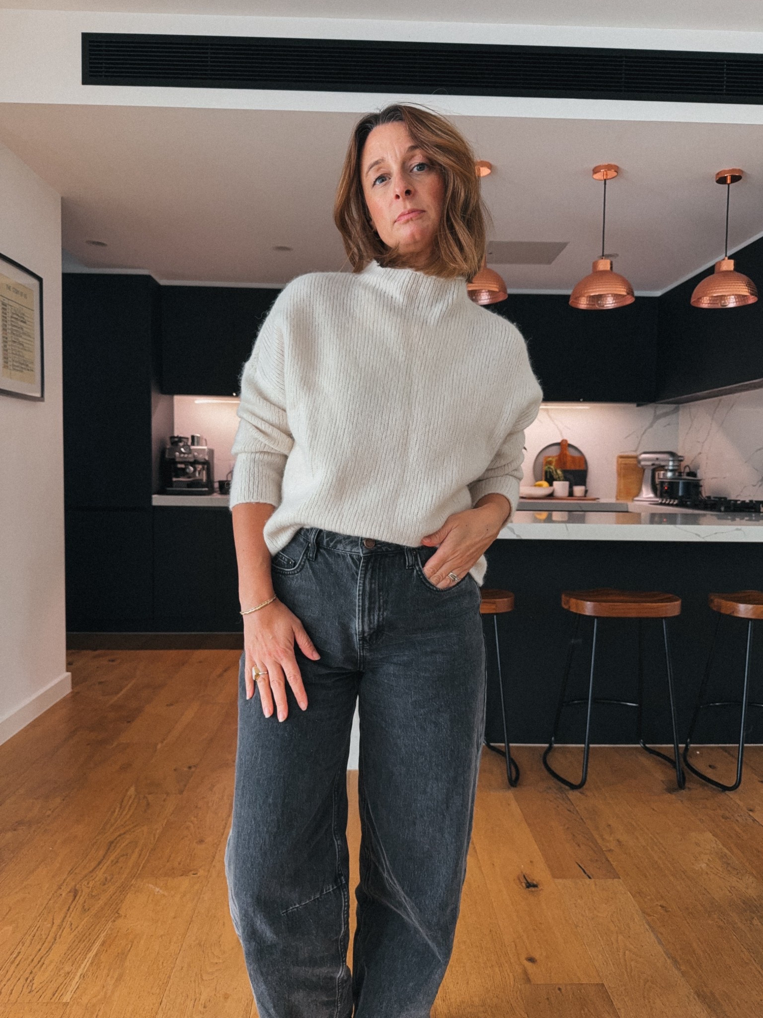 Sweater - Assembly Label. Wearing S/M. (Bought secondhand - but linked the black version) 

#LTKspring #LTKnewzealand #LTKaustralia