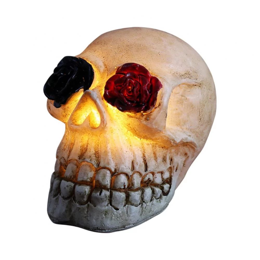 Forzero Halloween Skull Decoration, Led Luminous Head Skull - Scary Ghost Skeleton Skull for Hall... | Walmart (US)