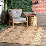 nuLOOM Ranya Tribal Indoor/Outdoor Area Rug, 4' x 6', Light Brown | Amazon (US)