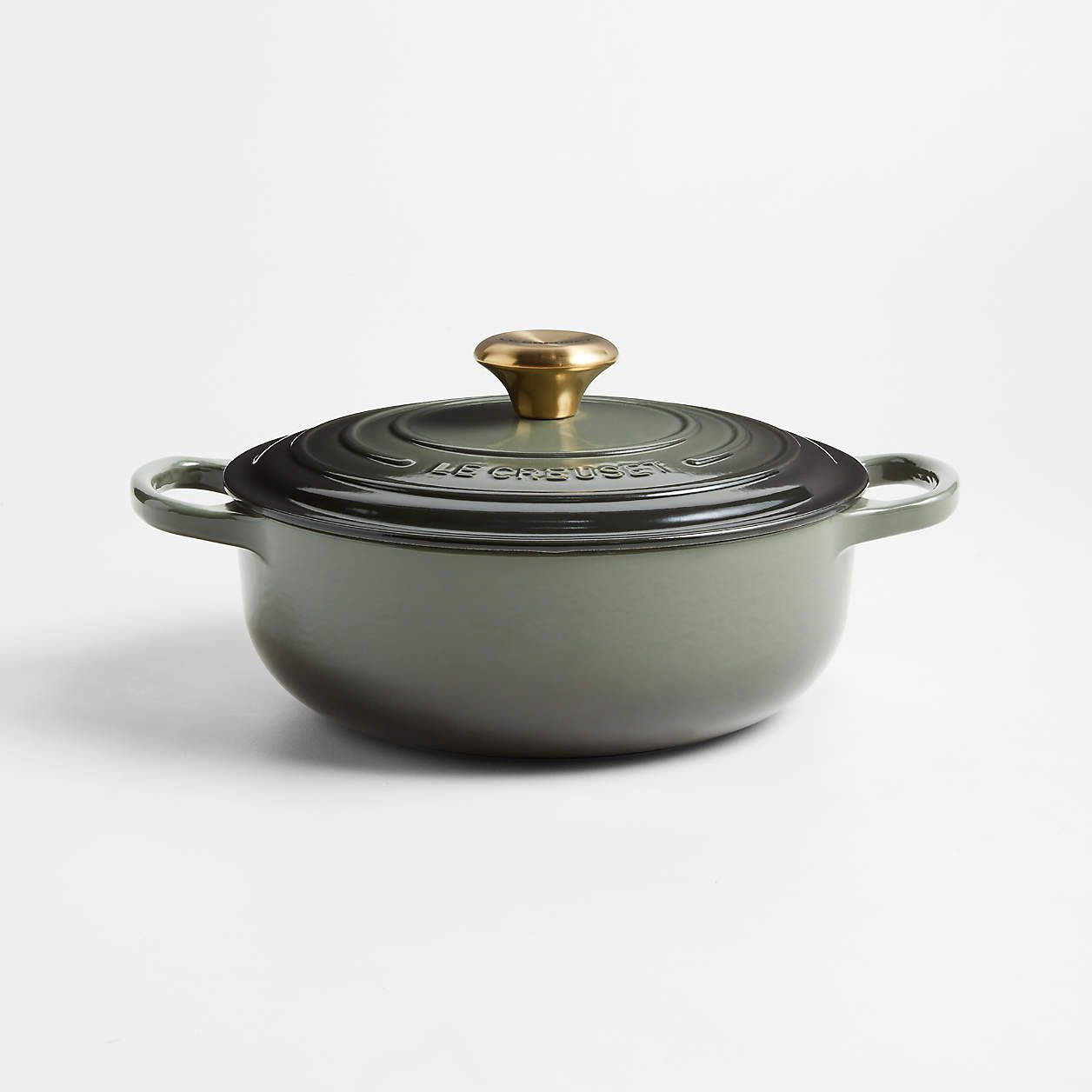 Le Creuset Signature 3.5-Qt. Shallot Sauteuse Oven + Reviews | Crate & Barrel | Crate & Barrel