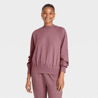 Women&#39;s Rib-Knit Sweatshirt - Universal Thread&#8482; Mauve L | Target