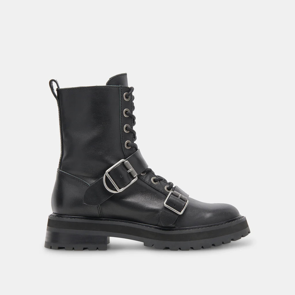 RONSON BOOTS BLACK LEATHER | DolceVita.com