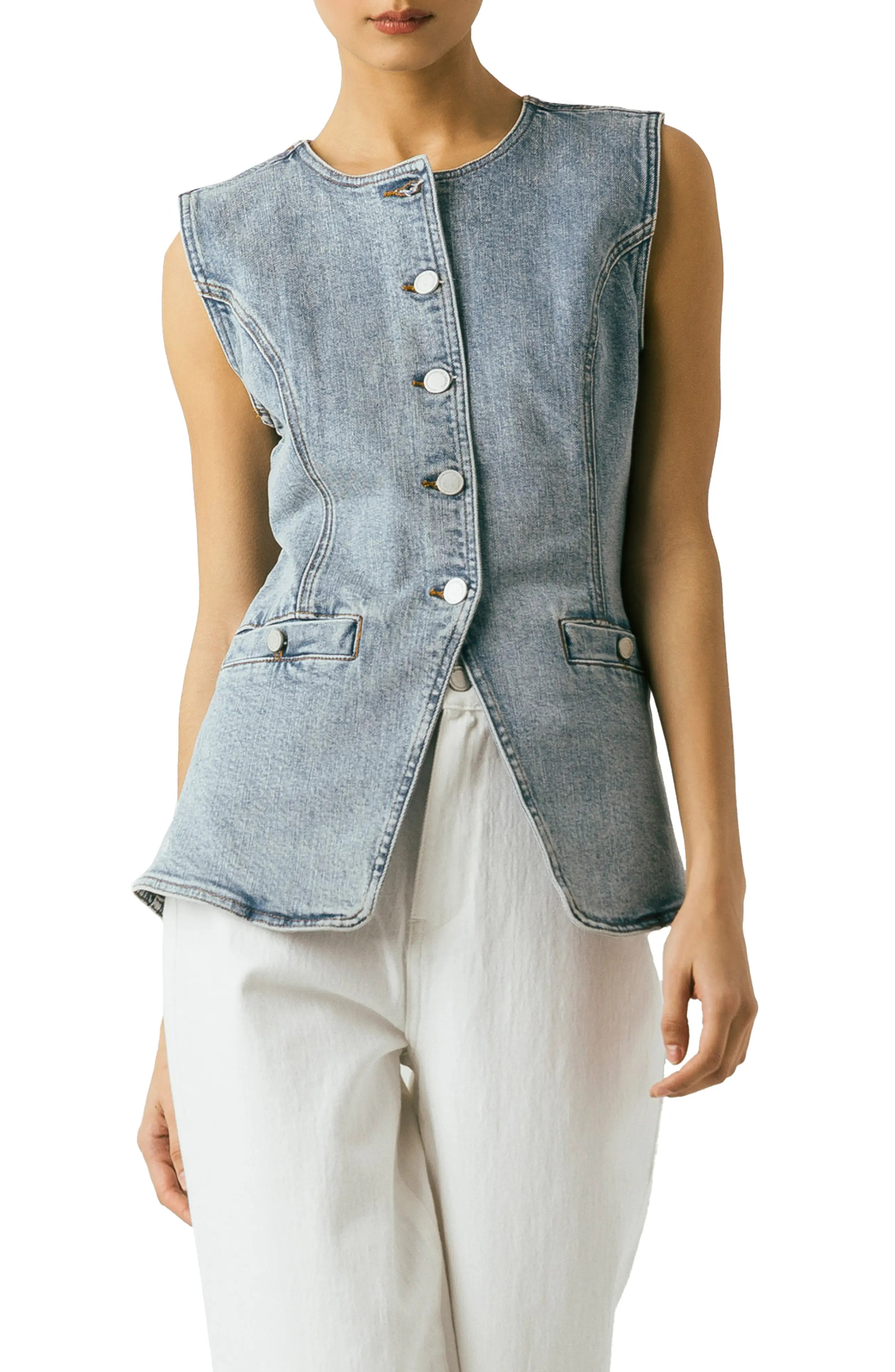 Classic Denim Vest (Women) | Nordstrom | Nordstrom