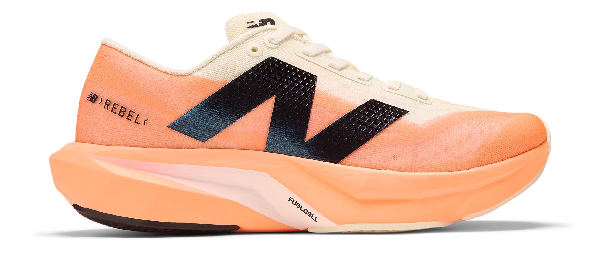 Women's New Balance FuelCell Rebel v4 - Mango / Angora / Black, Size: 8.5, Medium | Footwear - Road Runner Sports | Road Runner Sports