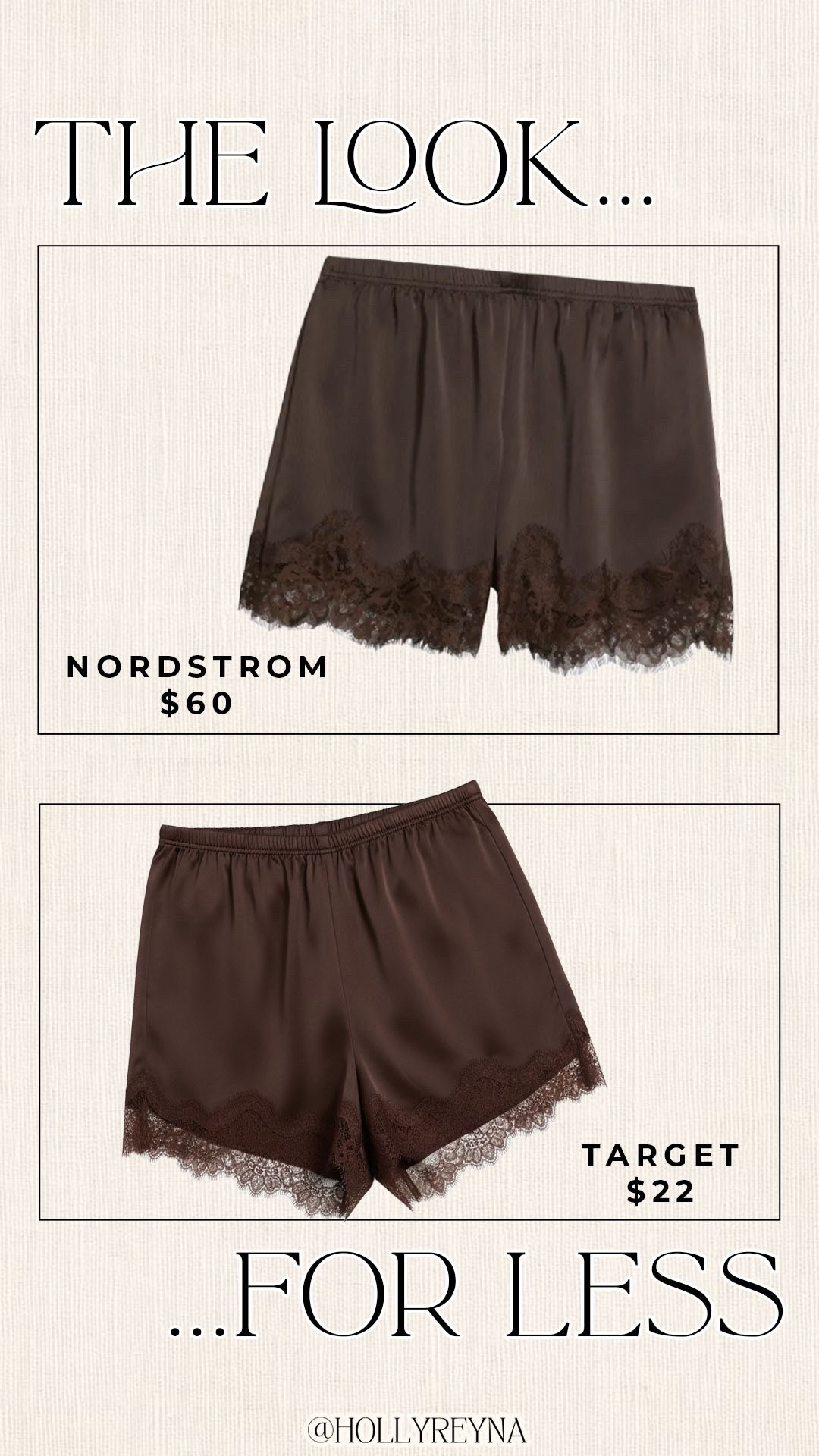 These lace trim satin shorts are sooo trendy! My fave Target pair are a near identical look for less to this $60 pair from Nordstrom!

#lookforless



#LTKootd #LTKgrwm #LTKSeasonal