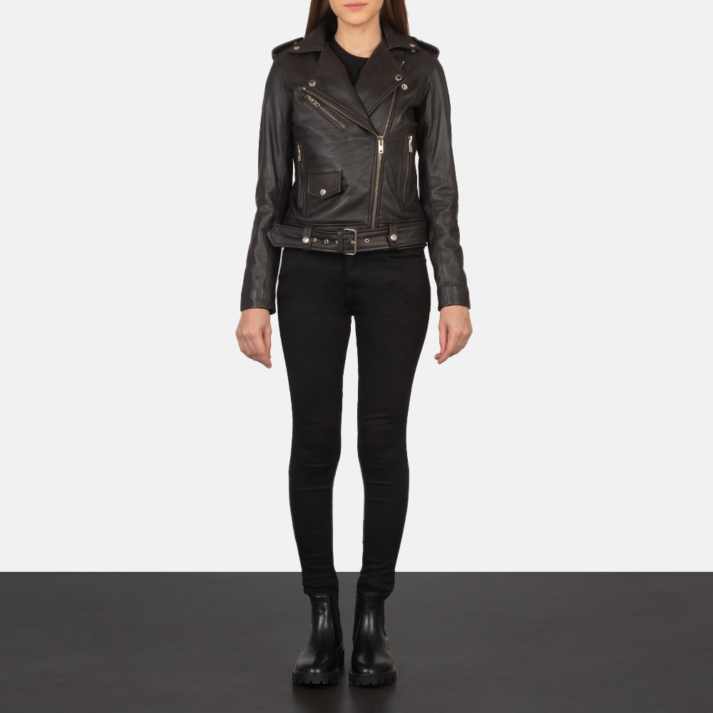 Alison Brown Leather Biker Jacket | The Jacket Maker