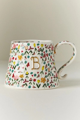 The Mud Fairy Stoneware Monogram Mug | Anthropologie (US)