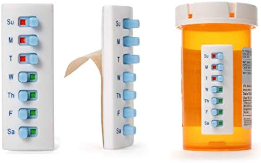 Take-n-Slide Medication Tracker and Reminder~Package of 5 Reusable Pill Trackers | Attach to Your... | Amazon (US)