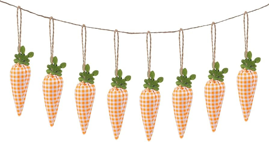 NUOBESTY Easter Carrot Banner Bunny Carrot Garland Fabric Wall Vegegtable Ornament for Party Wall... | Amazon (US)