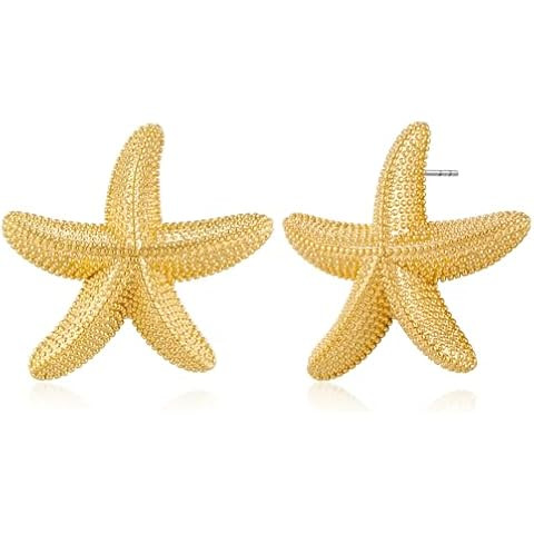 Doubnine Sea Shell Charm Cowrie Earrings Dangle Golden Mermaid Earrings Scallop Beach Retro Chic ... | Amazon (US)