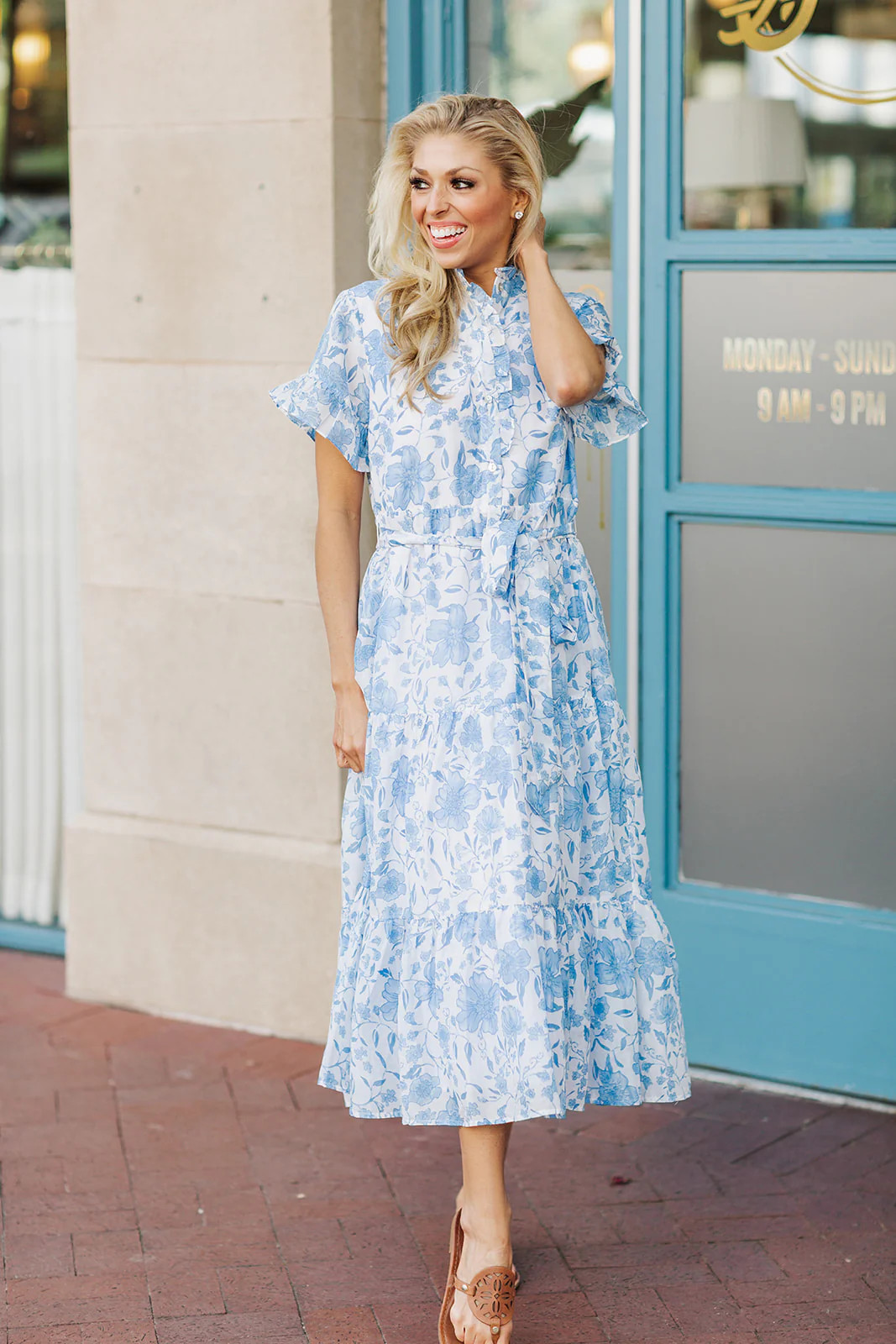 The Chloe Louise Button Up Midi Dress | J.Marie
