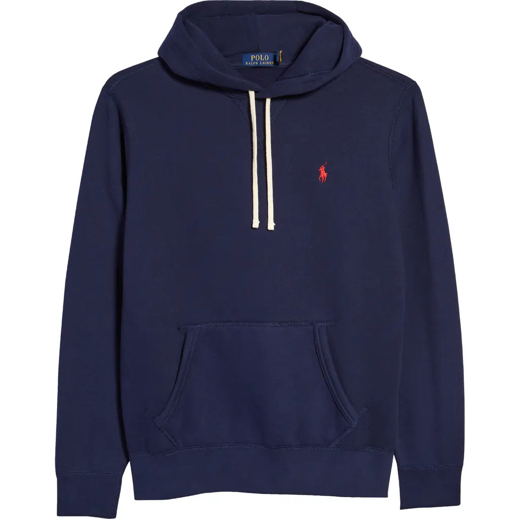 Polo Ralph Lauren Fleece Pullover Hoodie in Cruise Navy at Nordstrom, Size Small | Nordstrom