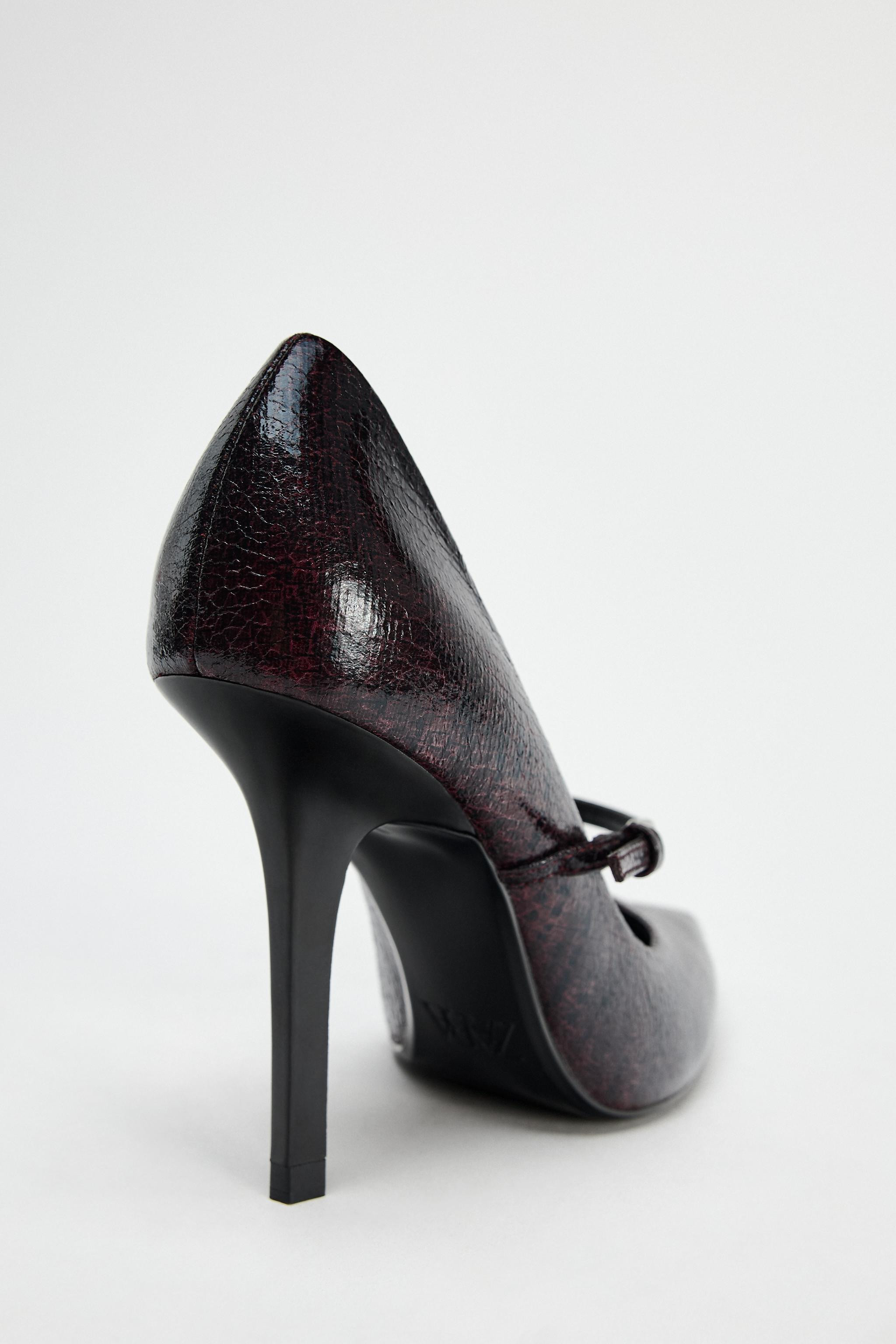 CRACKLED EFFECT HIGH HEELED SHOES | Zara US