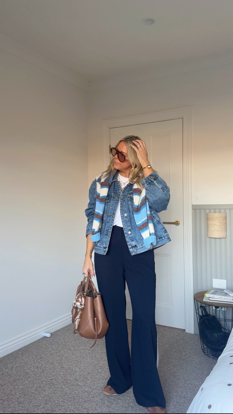 A causal but polished fit for a day of work and mum life. I’m in a 12 in the pants, medium in the tee, and 14 in the denim jacket x

#LTKaustralia #LTKautumn