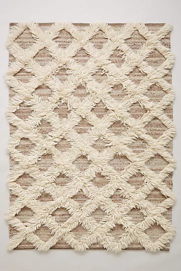 Lattice Flokati Rug | Anthropologie (US)