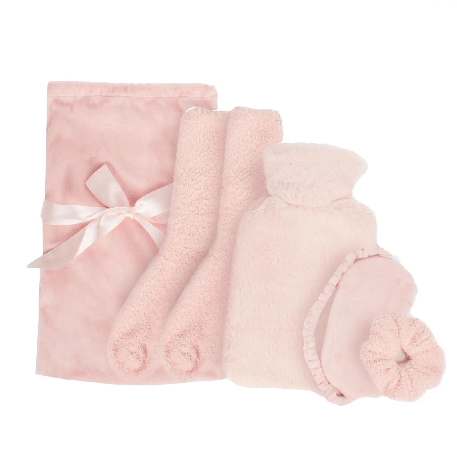 Wellness | Cosy Fleece Winter Hot Water Bottle 5PC Gift Set | OHS | Debenhams UK