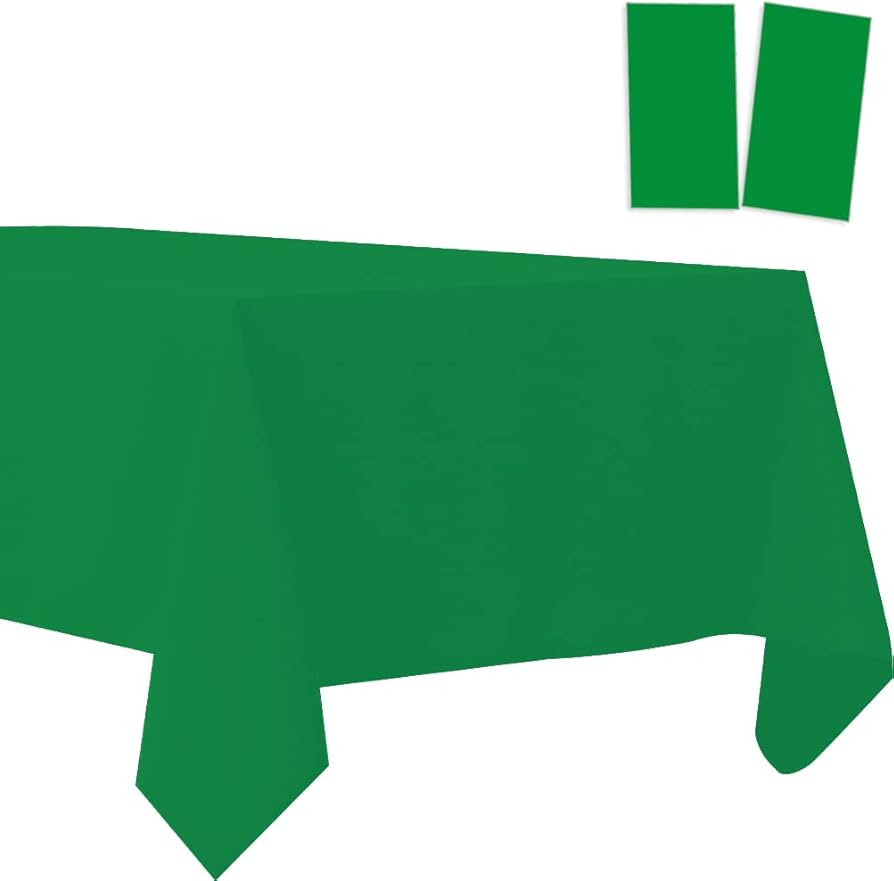 2 Pack Plastic Tablecloths Disposable Table Covers Plastic Table Cloths for BBQ Picnic Birthday W... | Amazon (US)