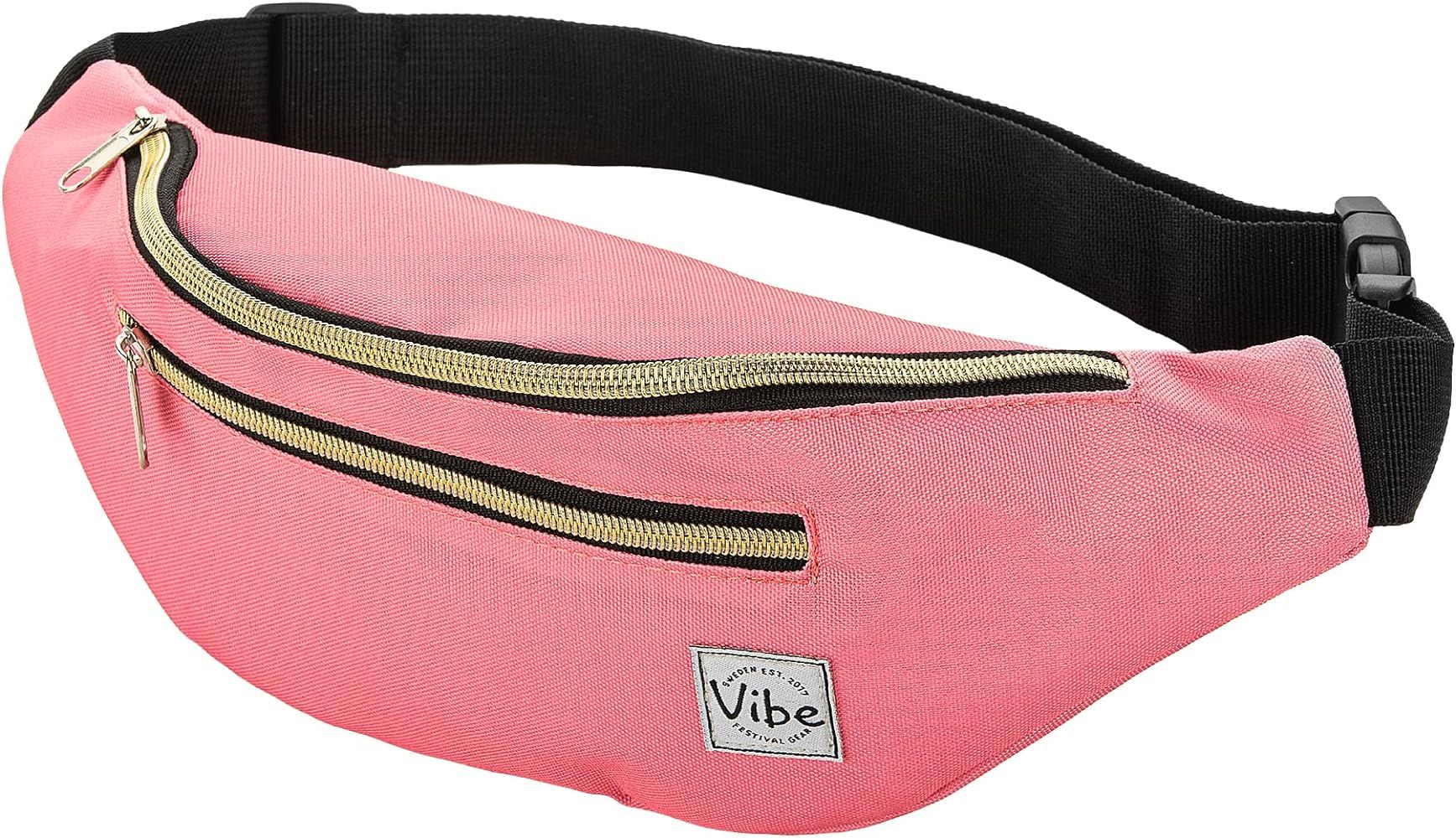 Vibe Festival Gear Fanny Pack for Men Women - Many Prints - Black Holographic Silver Gold Cute Wa... | Amazon (US)