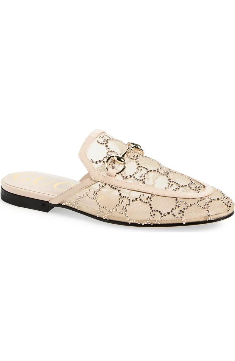Princetown GG Crystal Mesh Horsebit Mule (Women) | Nordstrom