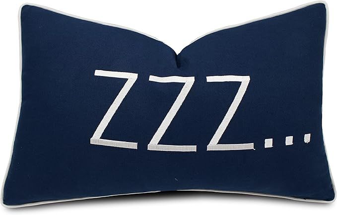 EURASIA DECOR Sleep Sentiment 12x20 Embroidered Decorative Lumbar Accent Throw Pillow Cover - ZZZ... | Amazon (US)