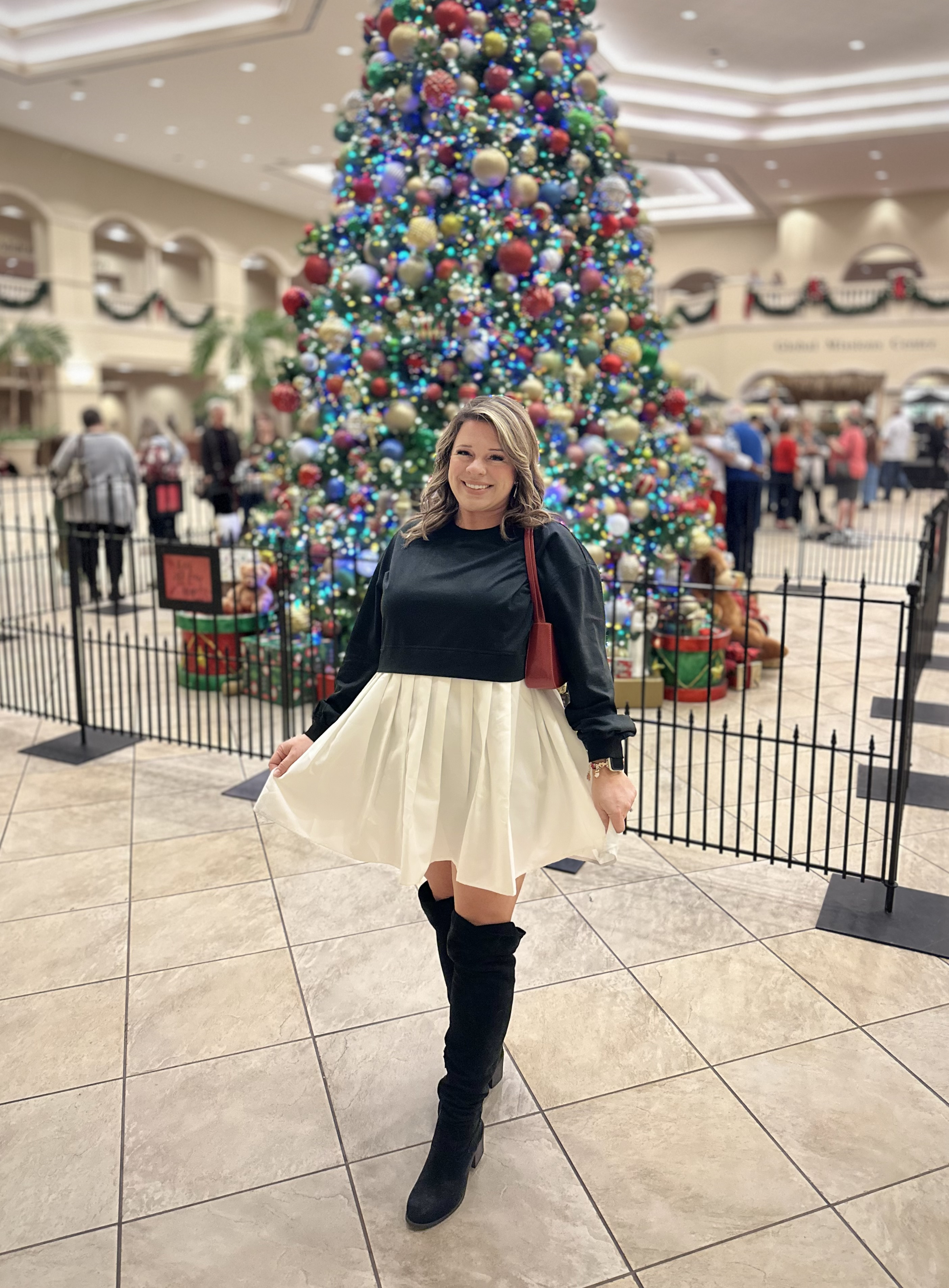 This dress is such an easy dress to throw on in any stage of life and feel put together. Whether you have a bump or aren’t pregnant, this is fun for any fall or winter occasion .

#LTKStyleTip #LTKBump #LTKMidsize
