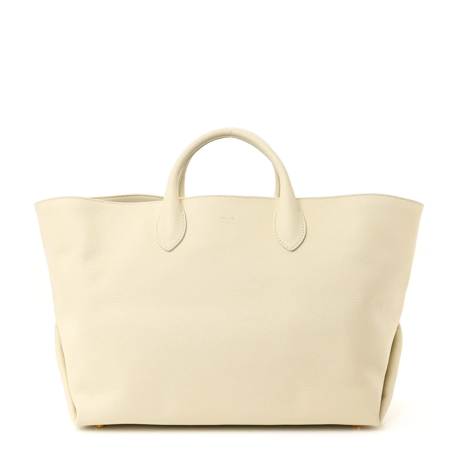 Khaite Pebbled Calfskin Medium Amelia Tote Ivory 1687461 | FASHIONPHILE (US)
