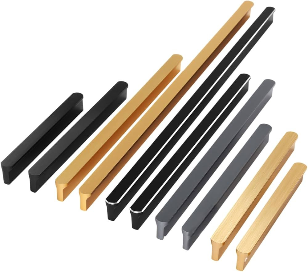 5 Pack Black Cabinet Pulls - Kitchen Hardware Handles for Dresser Drawers -T Shape Cabinet Hardwa... | Amazon (US)