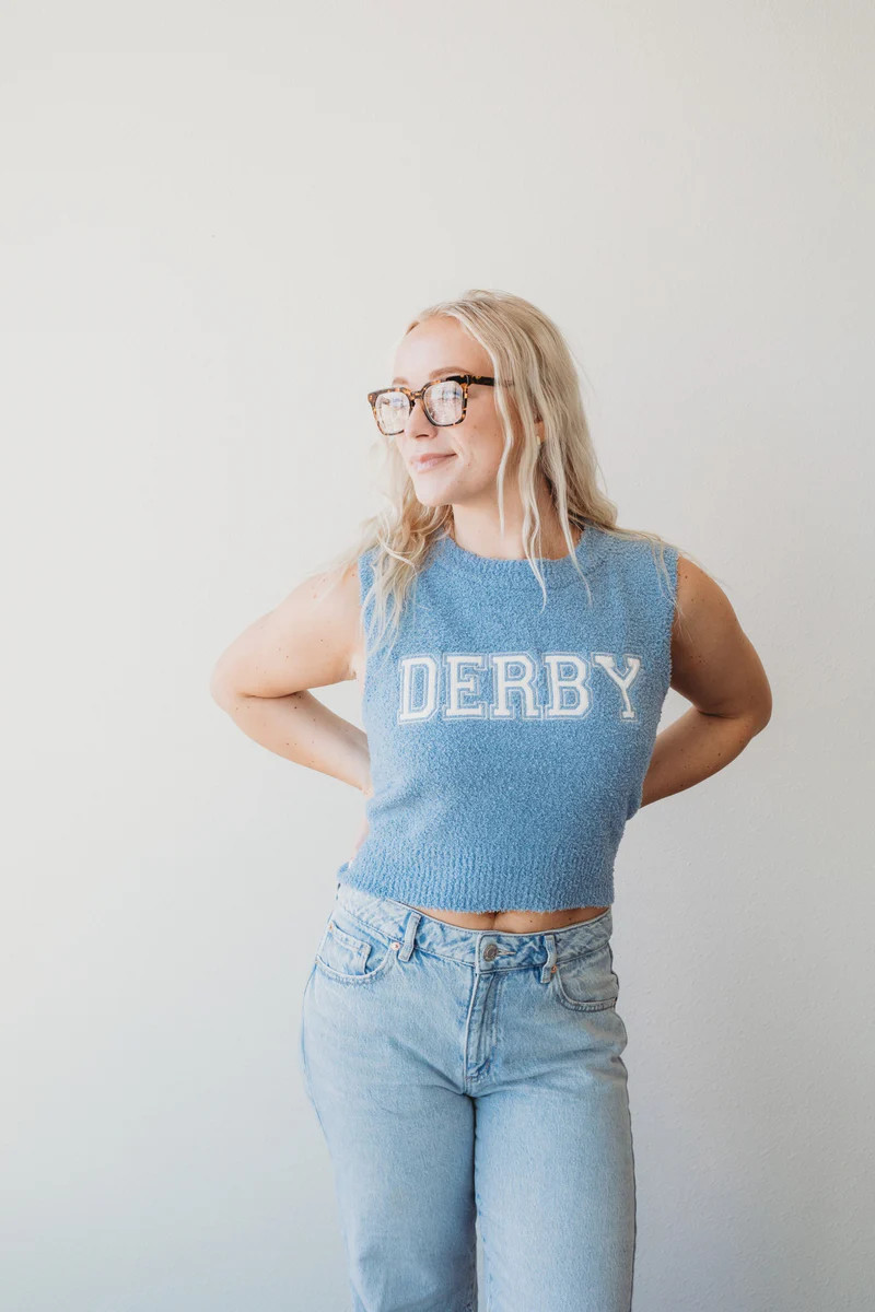 Kentucky Derby Sweater Tank Cropped Sweater Tank | Gameday Social