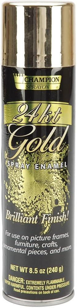 Chase 8-1/2-Ounce Brilliant Finish Metallic Spray Enamel, 24-Karat Gold | Amazon (US)