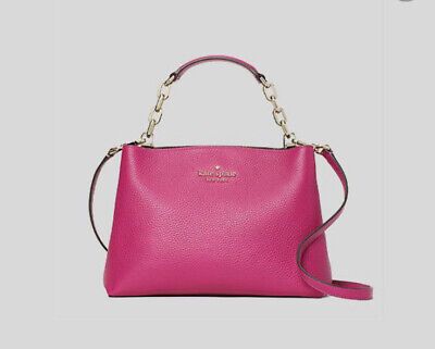 New Kate Spade aubrey chain top handle satchel crossbody bag Deep Magenta Gift | eBay US