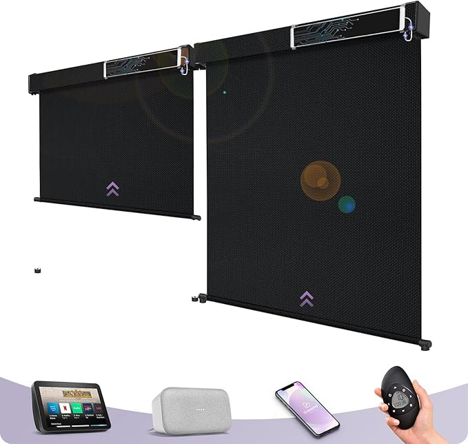 Graywind Motorized Outdoor Roller Shades for Patio Compatible with Alexa Google Smart Sun Shades ... | Amazon (US)