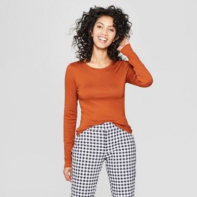 Women's Regular Fit Long Sleeve Crewneck T-Shirt - A New Day™ | Target