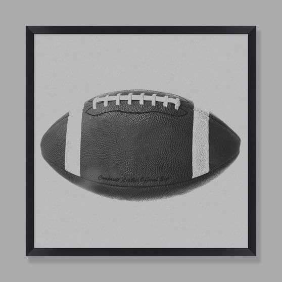 Football Framed Art, 28"x28" | Pottery Barn Teen