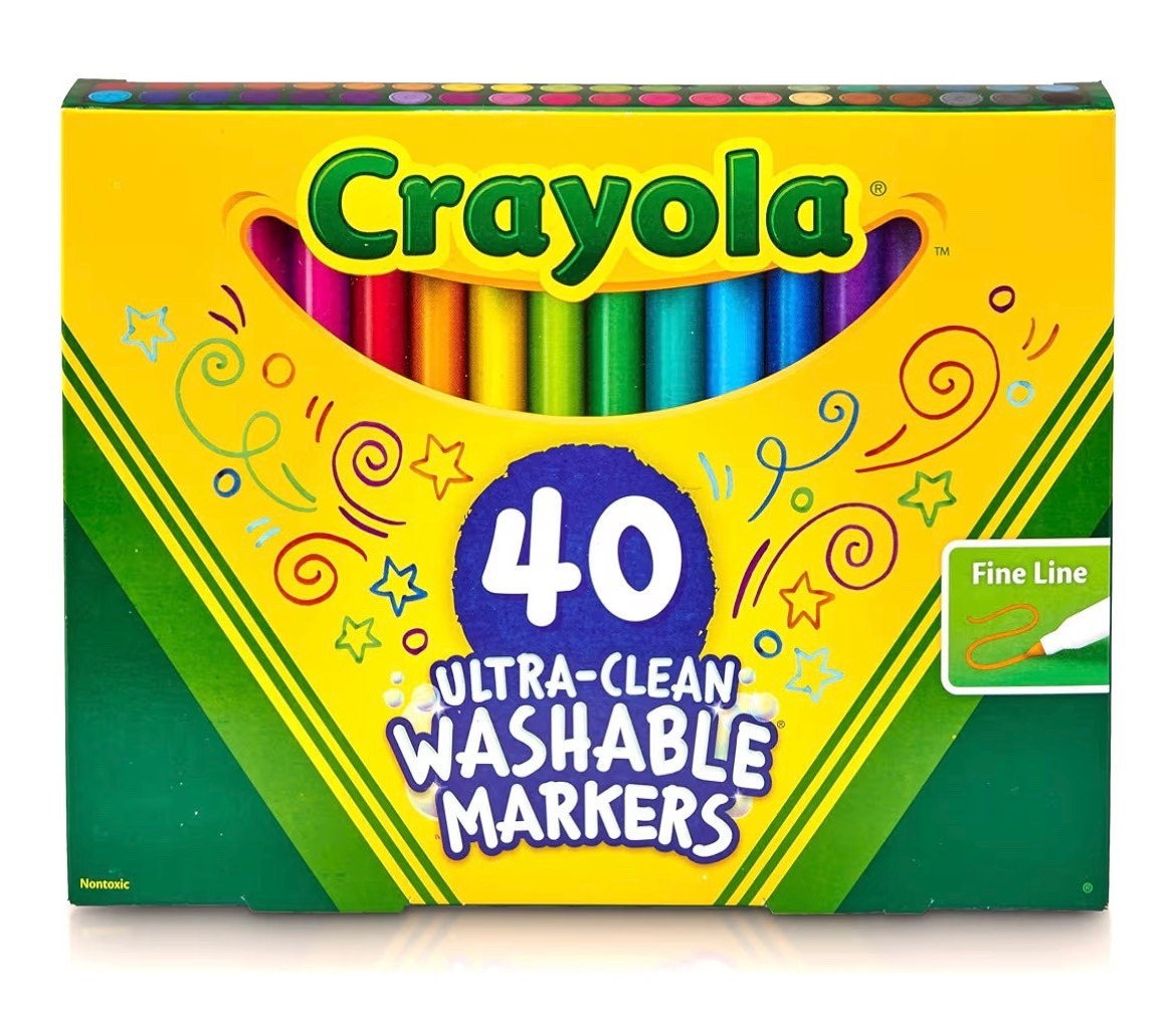 When you’re a kid, there is something so wonderful about a fresh new box of markers! The 40 pack of Crayola Ultra Clean Washable Markers is on flash sale today for only $12.74 - normally $23.99!! Excellent deal, and art supplies like this are a great way to encourage non-screen, creative activities. 🌈 

#LTKKids #LTKHome #LTKSaleAlert