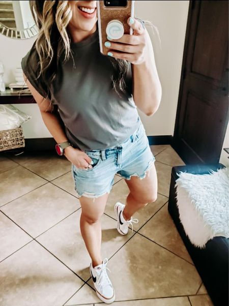 My aerie daydream denim shorts are on sale and ship free. These are so comfortable and soft, fit tts. Aerie denim shorts, spring style, Nike court legacy sneakers  

#LTKsalealert #LTKfindsunder50 #LTKSeasonal