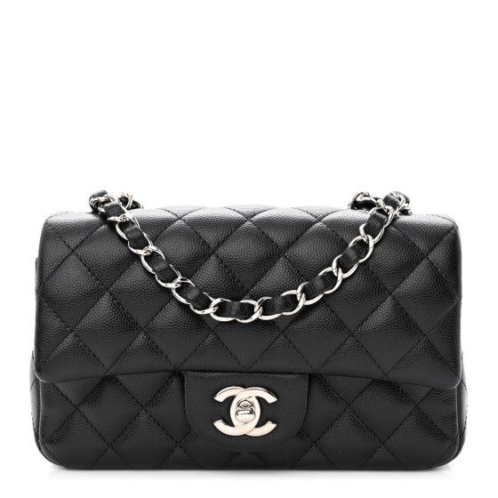 Caviar Quilted Mini Rectangular Flap Black | FASHIONPHILE (US)