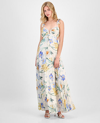 Women's Emese Pleated Floral Maxi Dress | Macy's